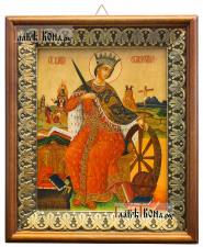 Великомученица Екатерина, икона в киоте Великомученица Екатерина, икона на холсте в киоте-рамке