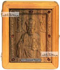 Резная икона Николая Чудотворца, артикул 22040