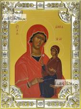 Анна праведная, икона в посеребренной ризе, 18х24 см