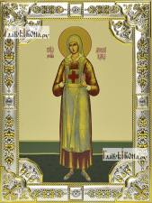 Аполлинария Тупицына, икона в посеребренной рамке, большая Аполлинария Тупицына, икона в посеребренной ризе, 18х24 см