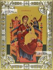Всецарица, икона в посеребренной ризе, 18х24 см