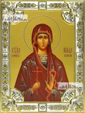 Ирина Коринфская, икона в посеребренной ризе, 18х24 см.