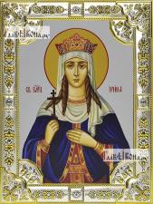 Ирина Македонская, икона в посеребренной ризе, 18х24 см.