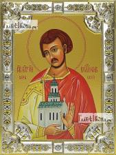 Владислав Сербский, икона в посеребренной ризе, 18х24 см.