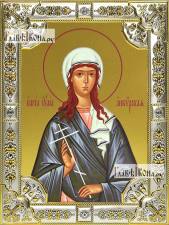 Юлия (Иулия) Анкирская, икона в посеребренной рамке, большая Юлия (Иулия) Анкирская, икона в посеребренной ризе, 18х24 см.