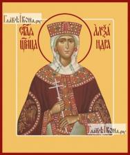 Александра Римская, икона на дереве печатная