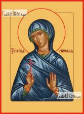 Евгения Римская, икона на дереве печатная