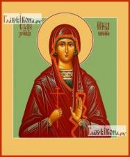 Ирина Коринфская, печатная икона Ирина Коринфская, икона на дереве печатная