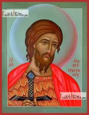 Андрей Стратилат, икона на дереве печатная