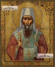 Михаил, митрополит Киевский, печатная икона Михаил, митрополит Киевский, печатная на дереве икона