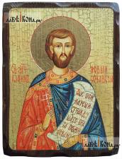 Иоанн Сочавский, икона под старину на дереве Иоанн Сочавский, состаренная икона 18х24 см