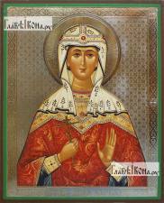 Дария Римская, икона печатная, литография с тиснением Дария Римская, икона литография