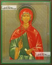 Маргарита Антиохийская, икона печатная, литография с тиснением Маргарита Антиохийская, икона литография
