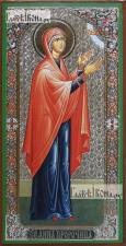 Анна Пророчица, мать пророка Самуила (ростовая), икона печатная, литография с тиснением Анна Пророчица, мать пророка Самуила, ростовая, икона литография