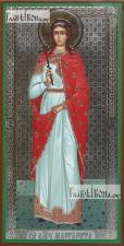 Маргарита Антиохийская (ростовая), икона печатная, литография с тиснением Маргарита Антиохийская, ростовая, икона литография