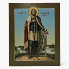 Александр Невский, ростовая, рукописная икона
