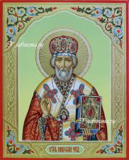Рукописная икона Николая Чудотворца, артикул 6034
