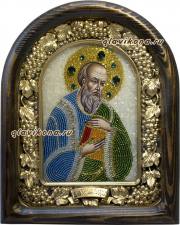 Иоанн Богослов, дивеевская икона из бисера Иоанн Богослов, икона из бисера