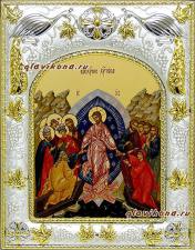 Воскресение Христово, икона в окладе, с киотом Воскресение Христово (Сошествие во ад), икона в ризе, артикул 41638