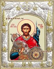 Александр Невский, икона в окладе, с киотом Александр Невский, икона в ризе, артикул 41447