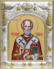 Николай Чудотворец, икона в ризе, артикул 41716