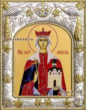 Людмила Чешская, икона в окладе, с киотом Людмила Чешская, икона в ризе артикул 41506