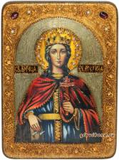 Екатерина, икона состаренная