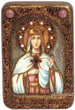 Елена Сербская, подарочная икона на дубе, малая