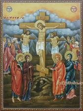 Голгофа (Распятие Христа), рукописная икона Рукописная икона Голгофа