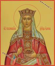 Елена равноапостольная, рукописная икона, артикул 6037 Рукопинсая икона царицы Елены, артикул 6037