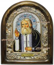 икона Серафима Саровского бисером