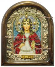 Святая Ирина, икона бисером
