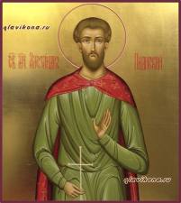 Александр Пиднский мученик, рукописная икона Александр Пиднский, рукописная икона на золоте