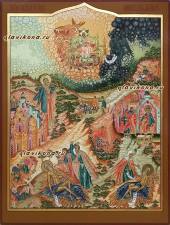 Иов Многострадальный, с житием, рукописная икона Житие Иова Многострадального, писаная икона