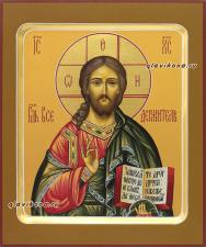 Спаситель, рукописная икона с ковчегом, артикул 605 Писаная икона Спасителя с ковчегом, артикул 605